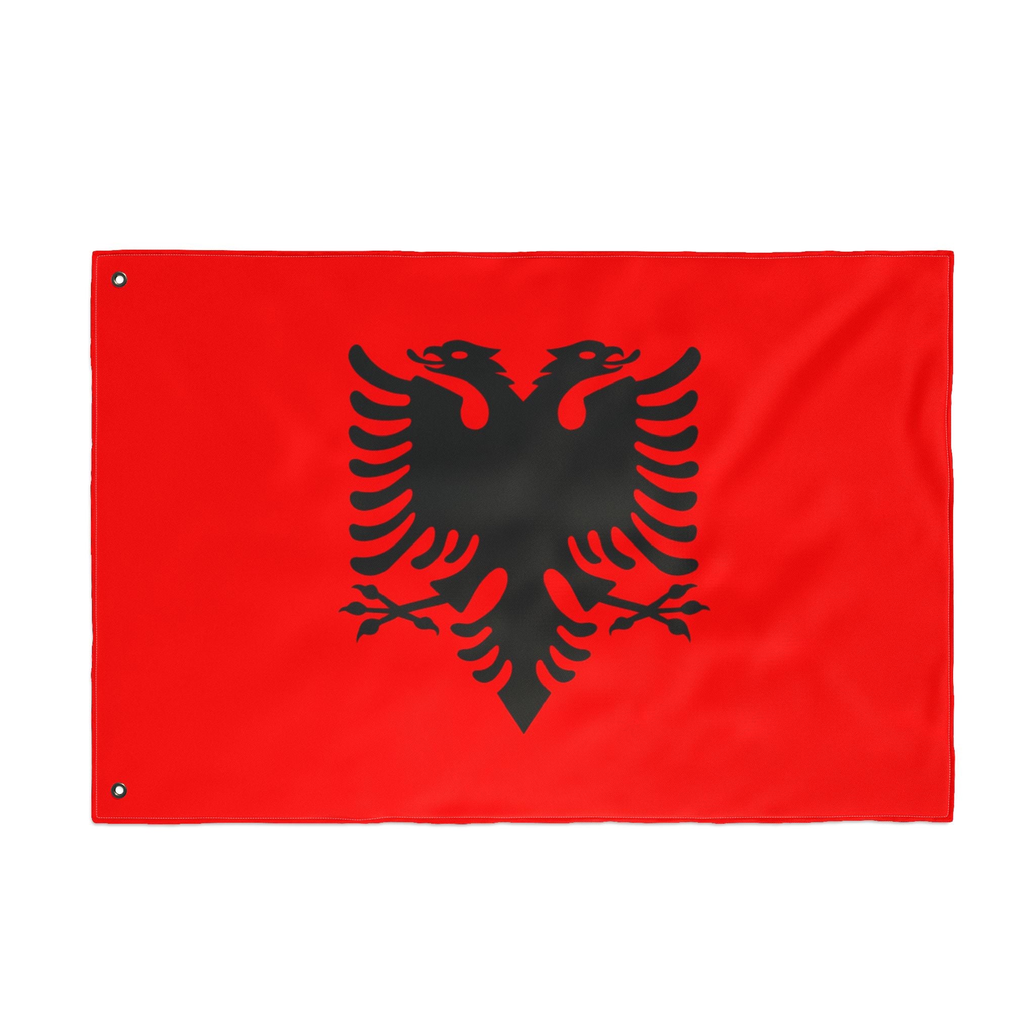 Albanian Double-Sided Flag – Red Flag with Black Double-Headed Eagle, Outdoor Garden & Pole Flag