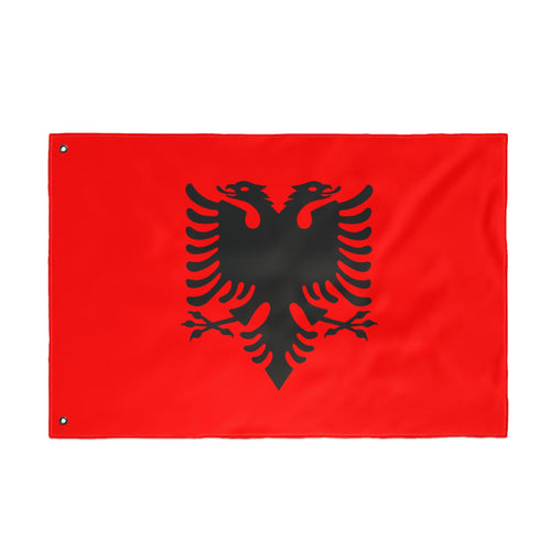 Albanian Double-Sided Flag – Red Flag with Black Double-Headed Eagle, Outdoor Garden & Pole Flag