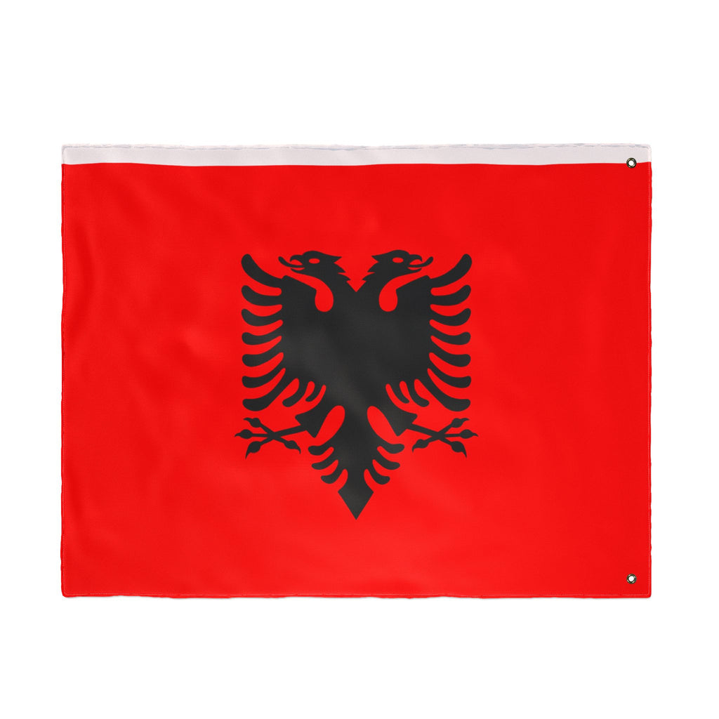 Albanian Double-Sided Flag – Red Flag with Black Double-Headed Eagle, Outdoor Garden & Pole Flag