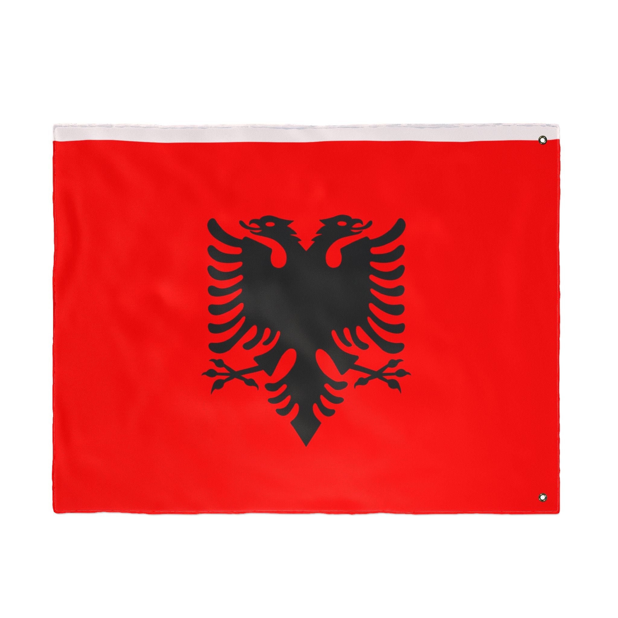Albanian Double-Sided Flag – Red Flag with Black Double-Headed Eagle, Outdoor Garden & Pole Flag
