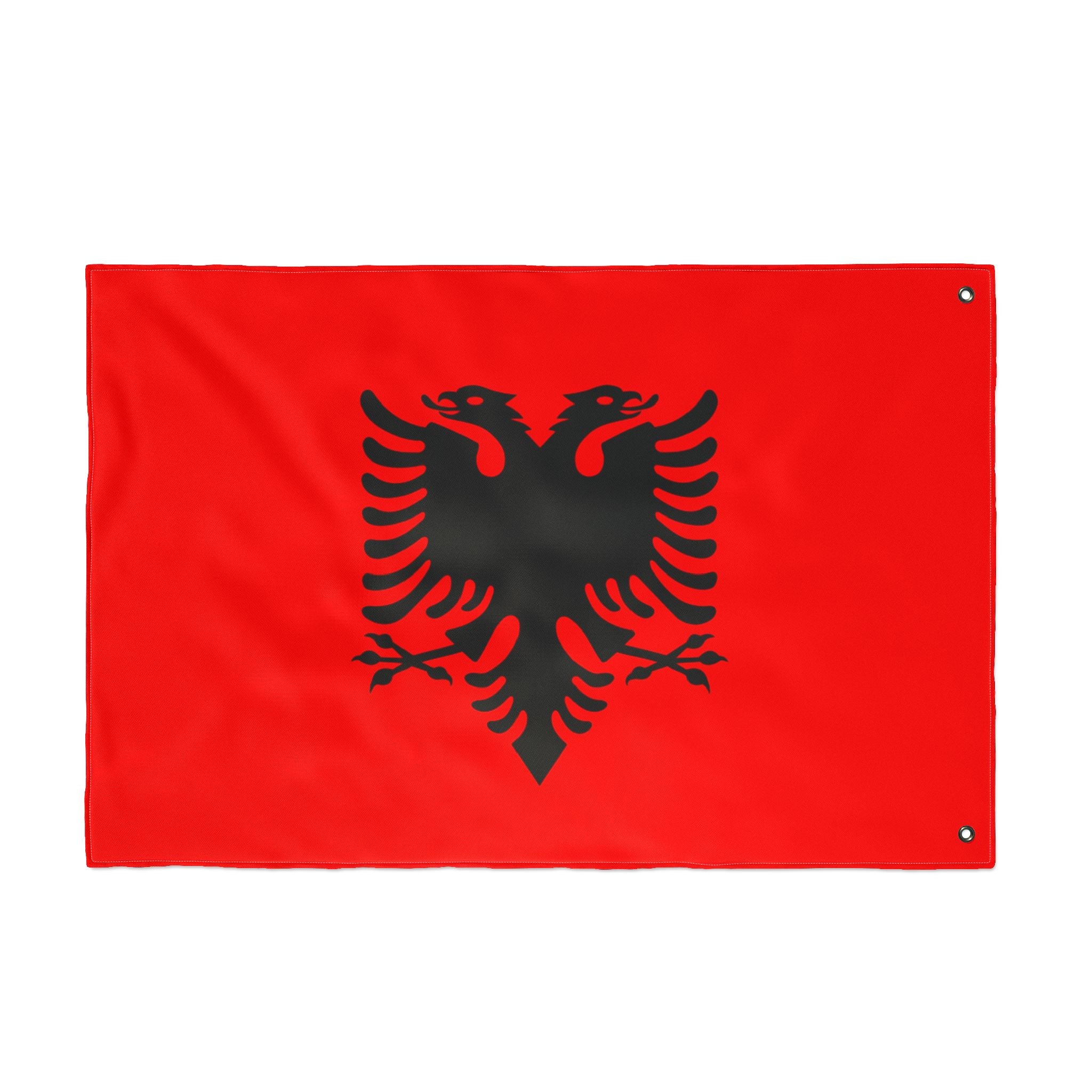 Albanian Double-Sided Flag – Red Flag with Black Double-Headed Eagle, Outdoor Garden & Pole Flag