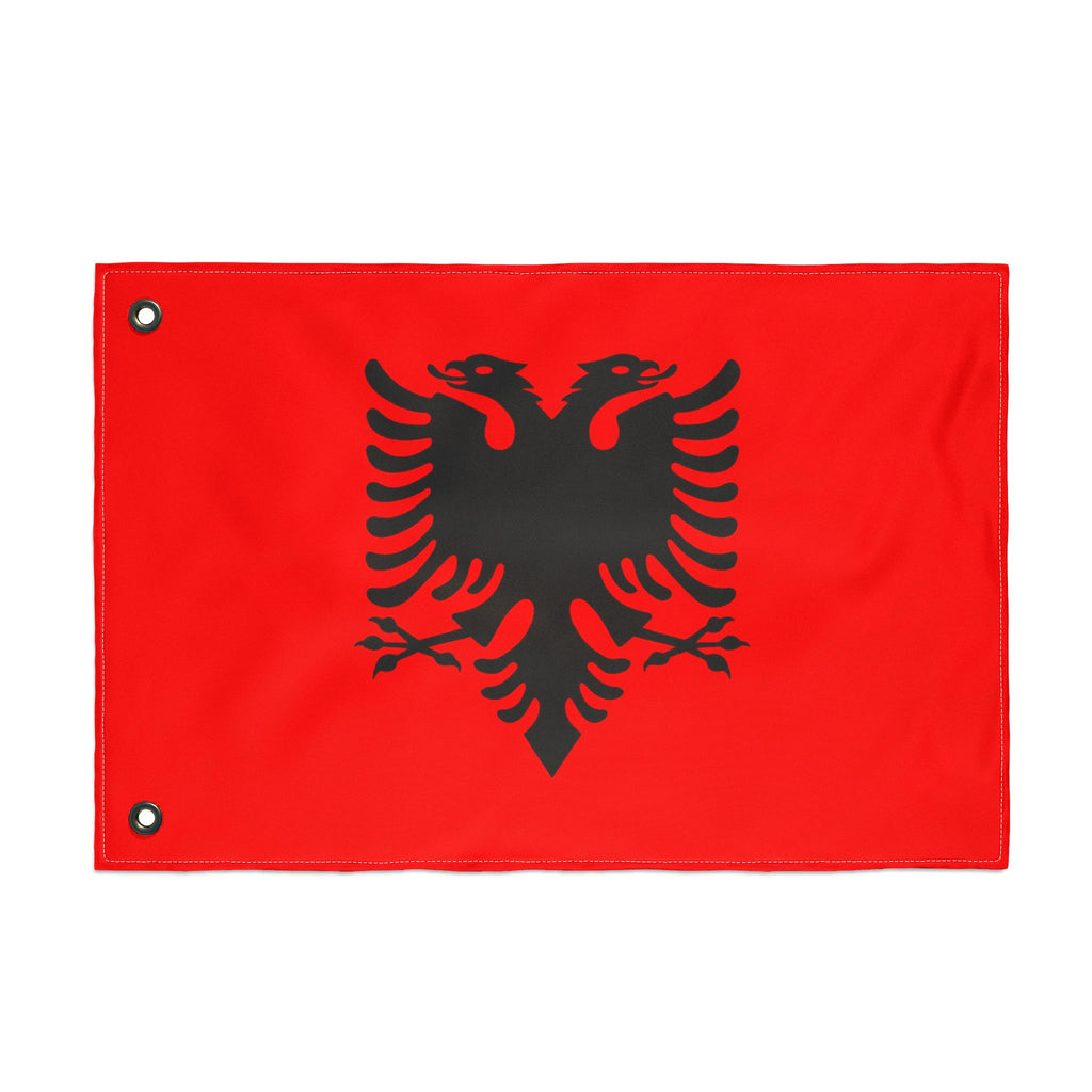 Albanian Double-Sided Flag – Red Flag with Black Double-Headed Eagle, Outdoor Garden & Pole Flag
