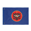 Albanian Crest Double-Sided Flag – Dardania Emblem on Blue