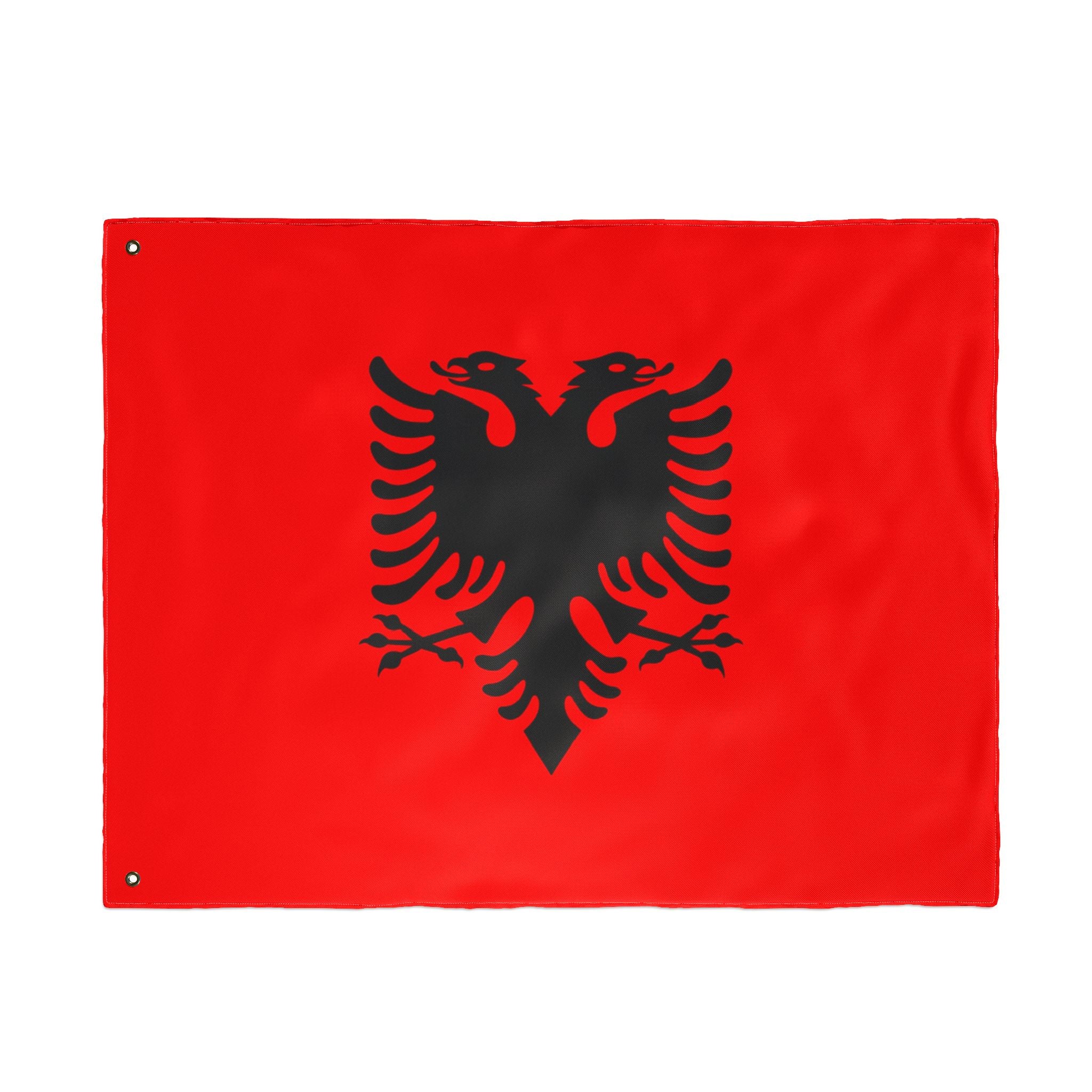Albanian Double-Sided Flag – Red Flag with Black Double-Headed Eagle, Outdoor Garden & Pole Flag