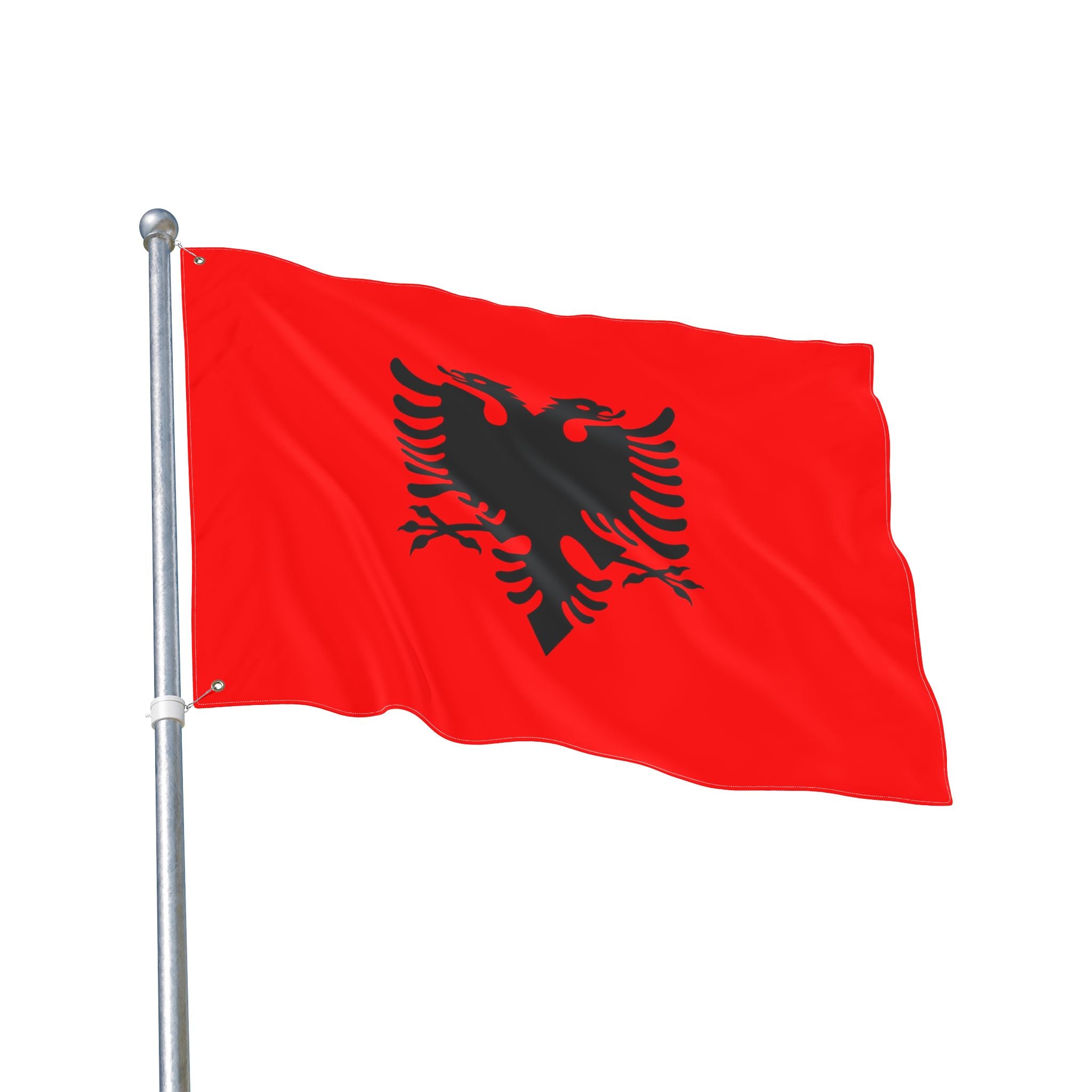 Albanian Double-Sided Flag – Red Flag with Black Double-Headed Eagle, Outdoor Garden & Pole Flag