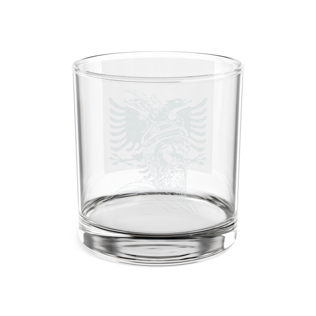 Engraved Whiskey Glass 10.5oz — Vintage Gjergj Kastrioti Rocks Glass