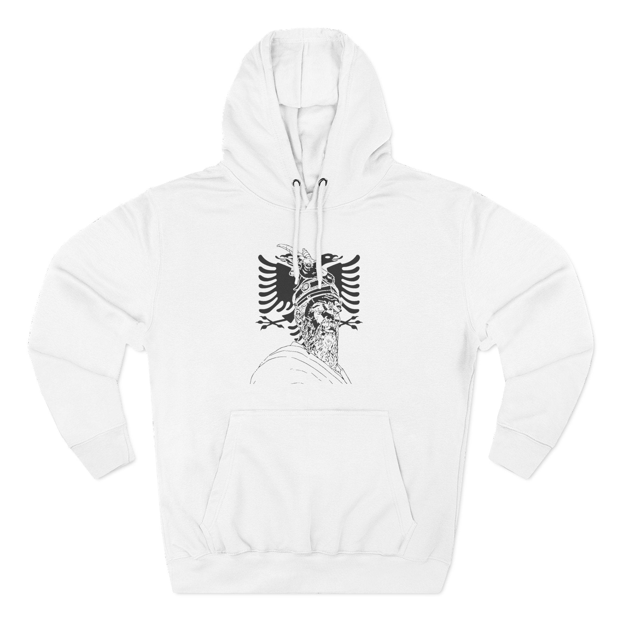 Hoodie — Vintage Double-Headed Eagle Graphic Fleece Hoodie