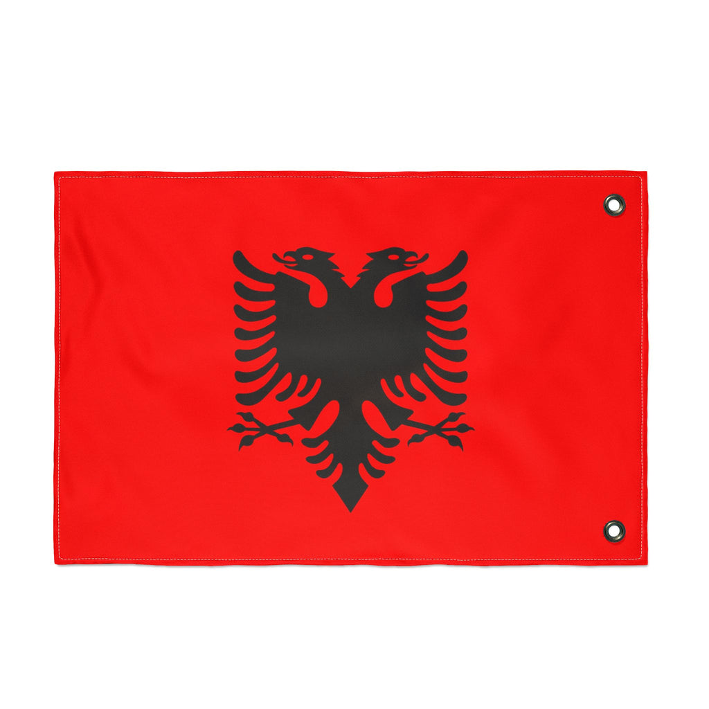 Albanian Double-Sided Flag – Red Flag with Black Double-Headed Eagle, Outdoor Garden & Pole Flag